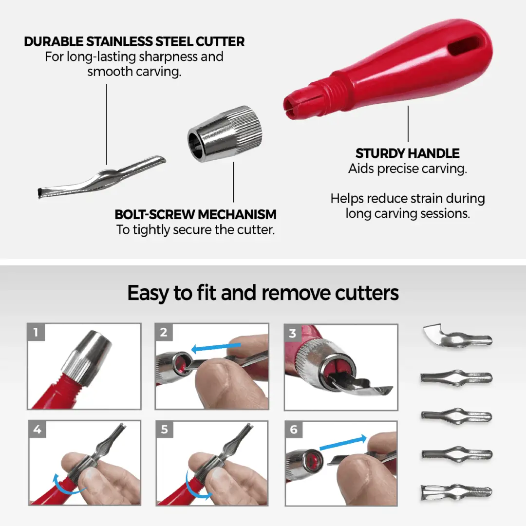 Lino Cutting & Printing Set - 30pc