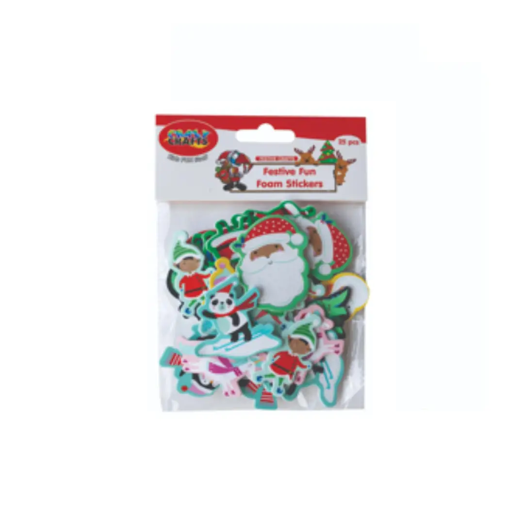 Festive Fun Foam Stickers - Crazy Crafts