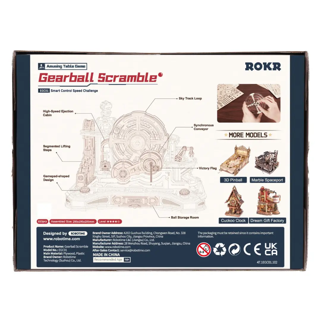 Robotime Mechanical 3D Puzzle - Marble Run Gear Ball Scramble