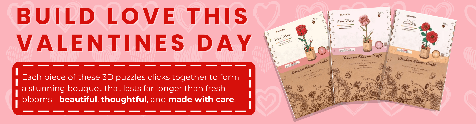 Banner Wooden Flower 3d puzzle