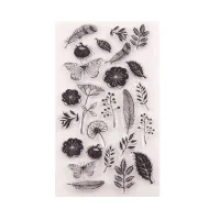 Clear Stamp – Leaves, Feathers and Florals