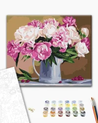 Paint by Numbers – Peonies Still-Life
