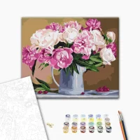 Paint by Numbers – Peonies Still-Life