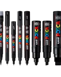 Posca Paint Markers – 8 Assorted Tips – Black