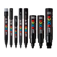 Posca Paint Markers – 8 Assorted Tips – Black