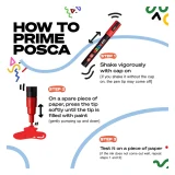 Posca Paint Markers – 8 Assorted Tips – Black