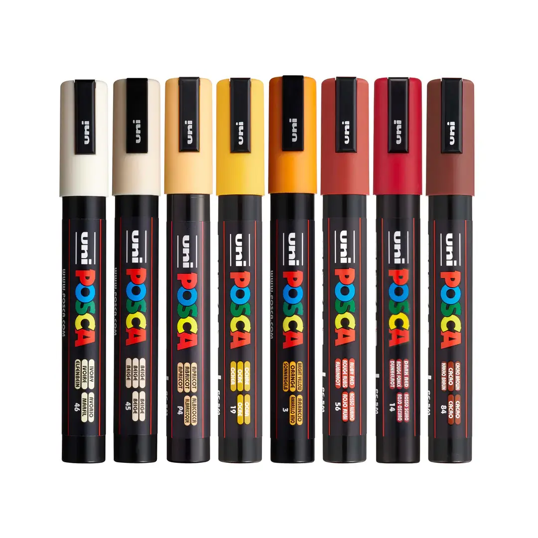 Posca Paint Markers - Warm Tones PC 5M