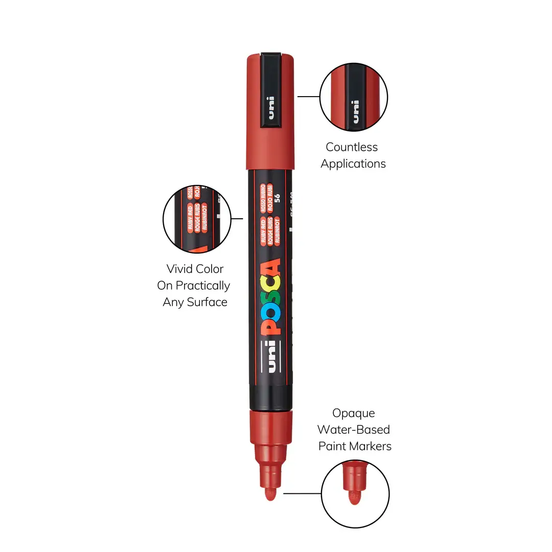 Posca Paint Markers - Warm Tones PC 5M