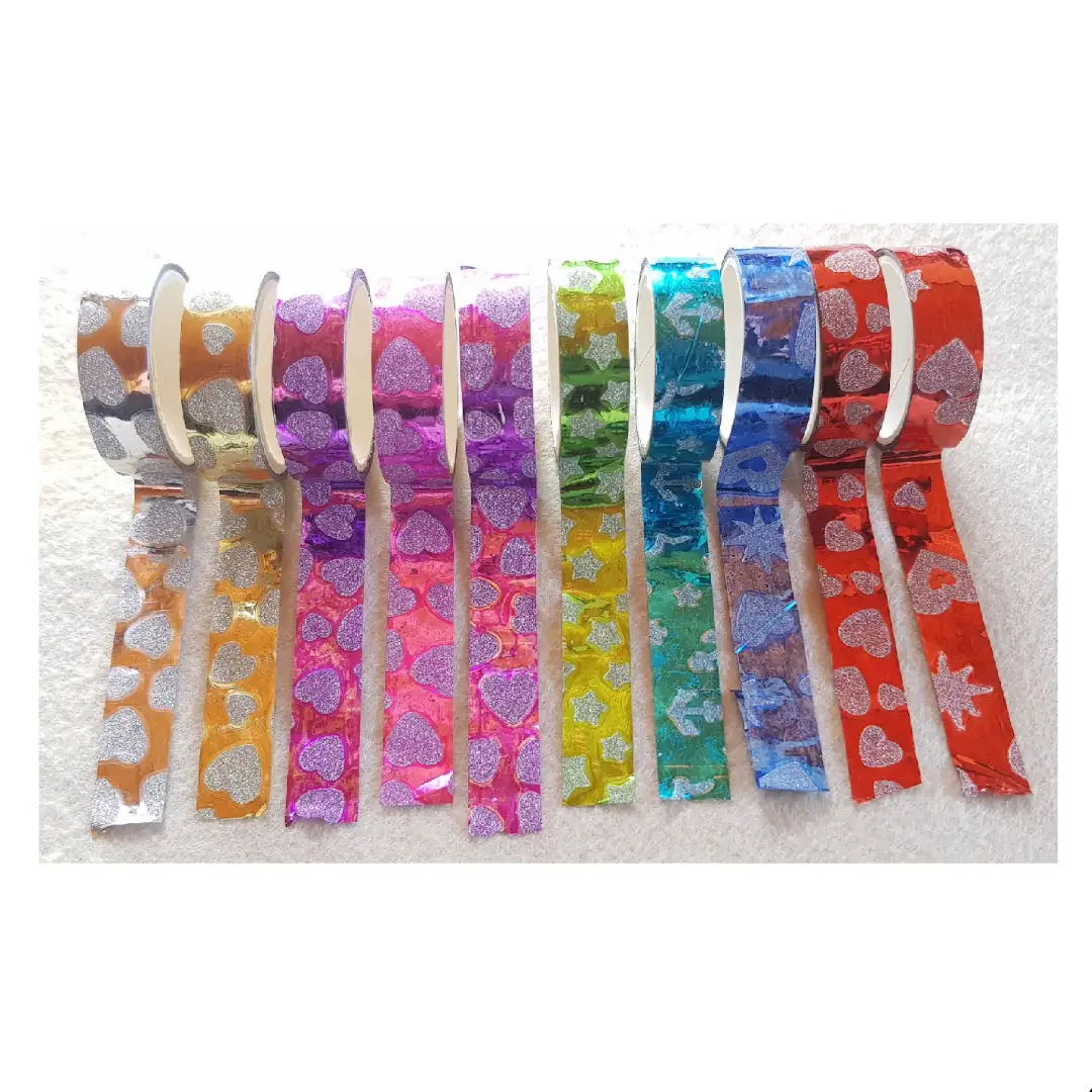 Stick Tape Printed Metallic - 15mm x 3m