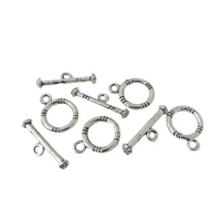 Toggle Clasp Silver Small – 4 Sets