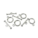 Toggle Clasp Silver Small - 4 Sets