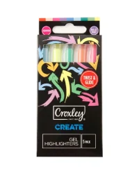 Croxley Gel Highlighters – 5 Pack