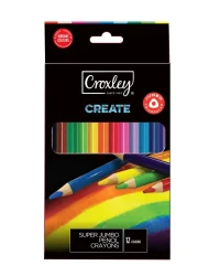 Croxley Super Jumbo Pencil Crayons – 12