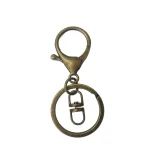 Lobster Clasp Keychain Antique Bronze - 4pc