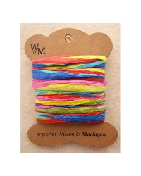 Raffia Multicolour on Card – 5m