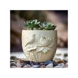 Silicone Planter Mould - Bird & Flower