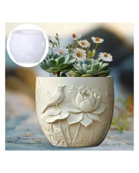 Silicone Planter Mould – Bird & Flower