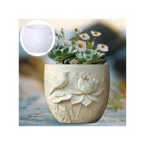 Silicone Planter Mould - Bird & Flower