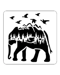 Stencil – Elephant 15cm