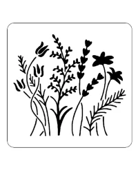 Stencil – Flowers Bunch 15cm