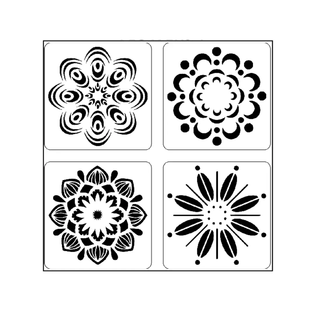 Stencils - Mini Set Flowers 4