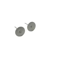 Earring Flat Stud – Antique Silver