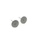 Earring Flat Stud - Antique Silver