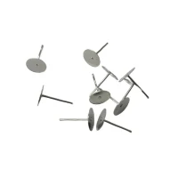 Earring Flat Stud – Antique Silver