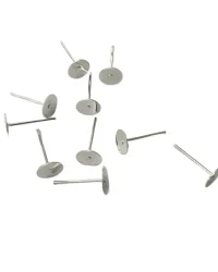 Earring Flat Stud – Silver