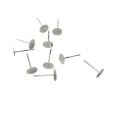 Earring Flat Stud - Silver