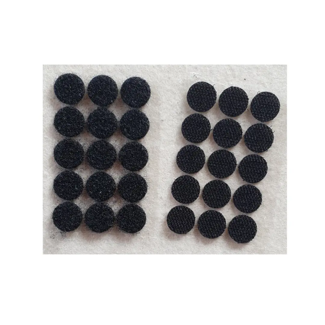 Hook & Loop Dots Self-Adhesive 15mm - Black