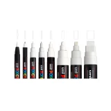 Posca Paint Markers - 8 Assorted Tips - White