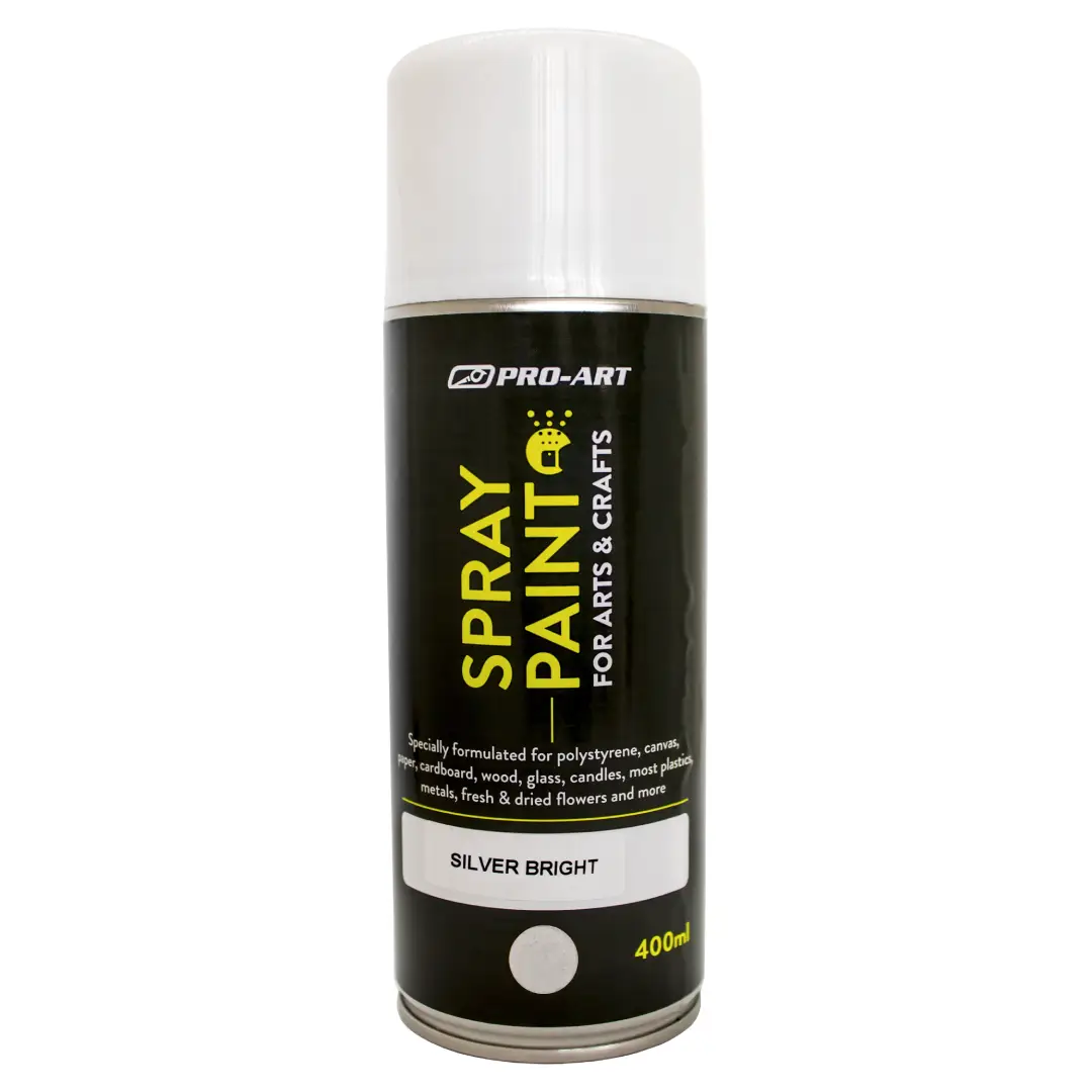 Pro-Art Spray Paint 400ml - Silver Bright