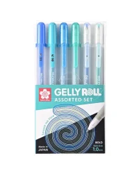 Sakura Gelly Roll Blue/Green – 6 Piece
