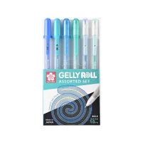 Sakura Gelly Roll Blue/Green – 6 Piece