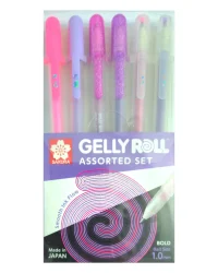 Sakura Gelly Roll Pink/Purple – 6 Piece