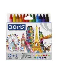 Doms Extra Long Wax Crayons – 12 + 1 Shades