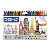 Doms Extra Long Wax Crayons – 24 + 1 Shades