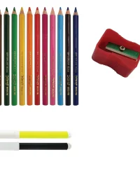 Doms Mega Triangle Colour Pencils – 12 Shades