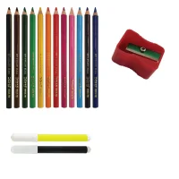 Doms Mega Triangle Colour Pencils – 12 Shades