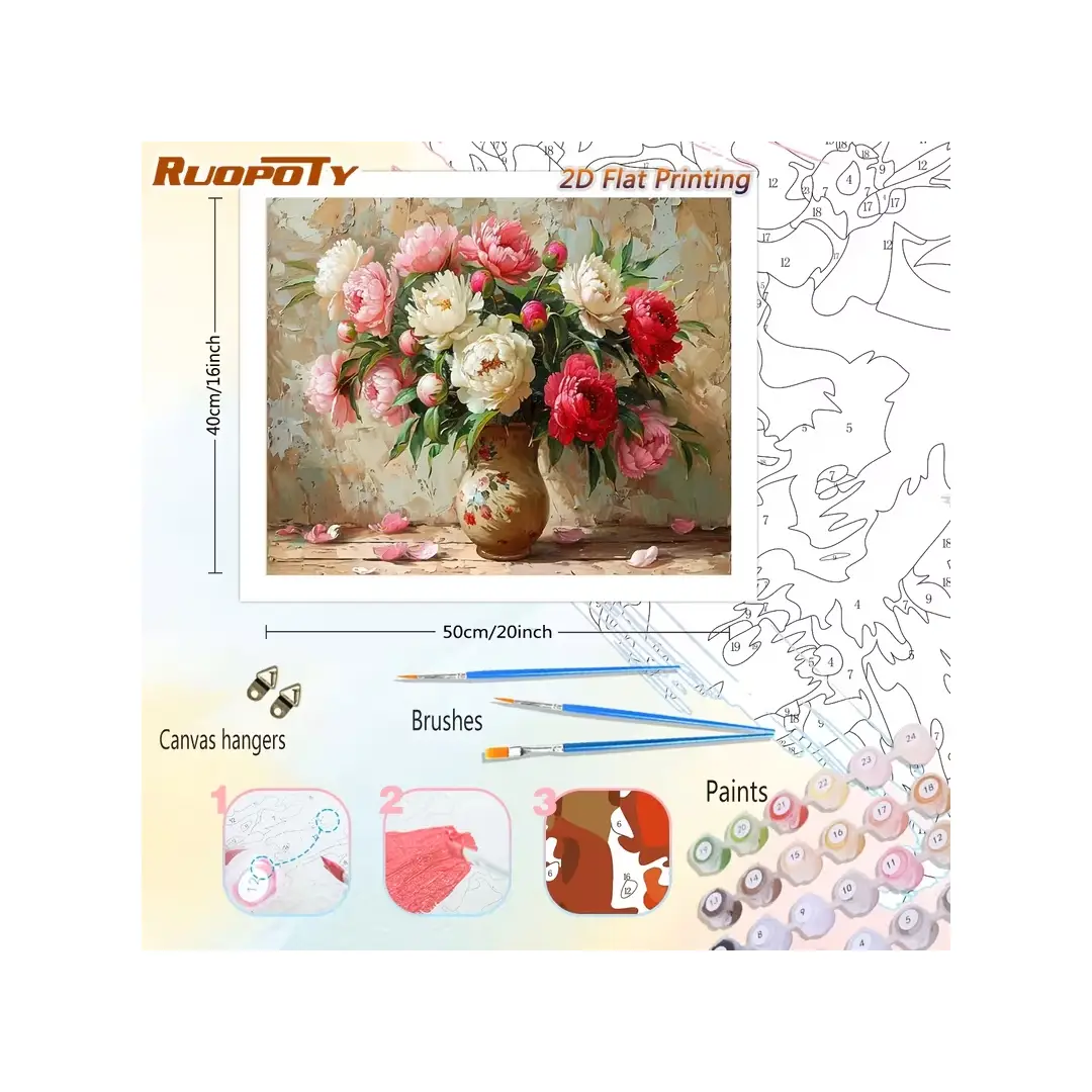 Paint by Numbers - Flowers in Vase