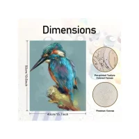 Paint by Numbers – Kingfisher Bird on Branch