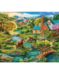 Puzzle – Idyllic House with Horses (2000pce)