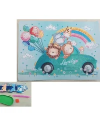 Animals in Car A5 – Dot Dazzle