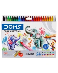 Doms Jumbo Wax Crayons – 24 + 2 Shades