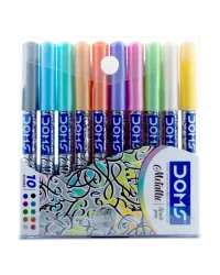 Doms Metallic Brush Pens – 10 Shades