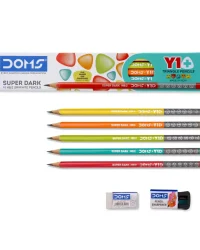 Doms Y1 Triangular Pencils – Super Dark HB