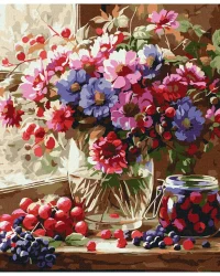 Paint by Numbers Ideyka – Bouquet & Fruit