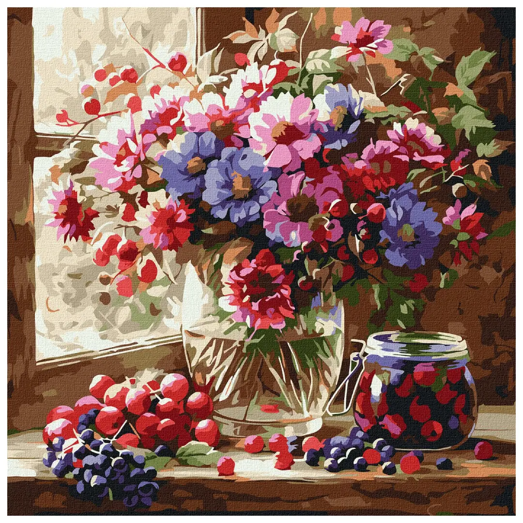 Paint by Numbers Ideyka - Bouquet & Fruit