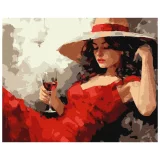 Paint by Numbers Ideyka - Girl In A Hat